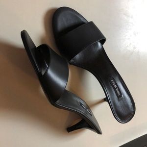 Nine West kitten heel Lynton black size 9 slip on
